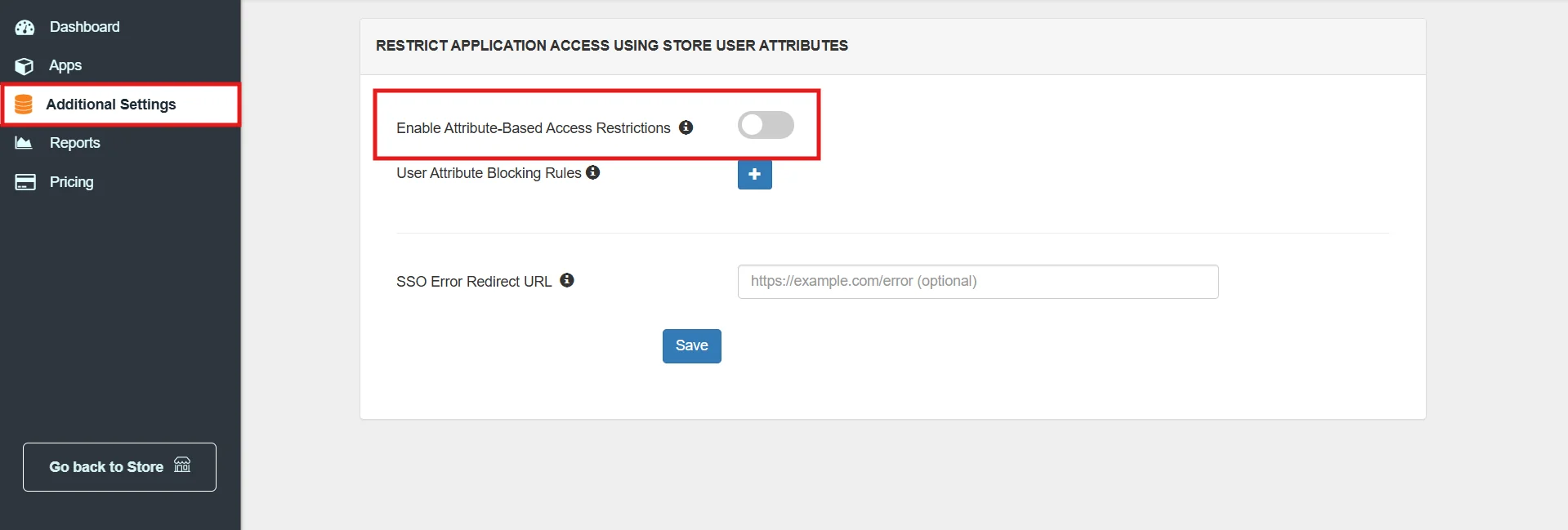 SSO using Shopify as IDP - Enable Attribute-Based Access Restrictions