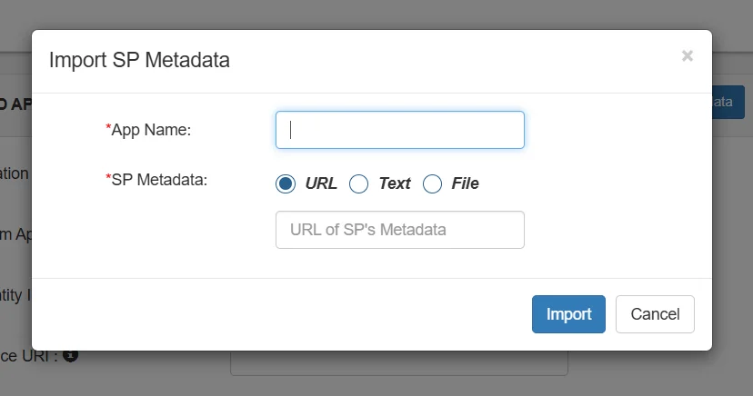 SSO using Shopify as IDP - Enter SP Metadata