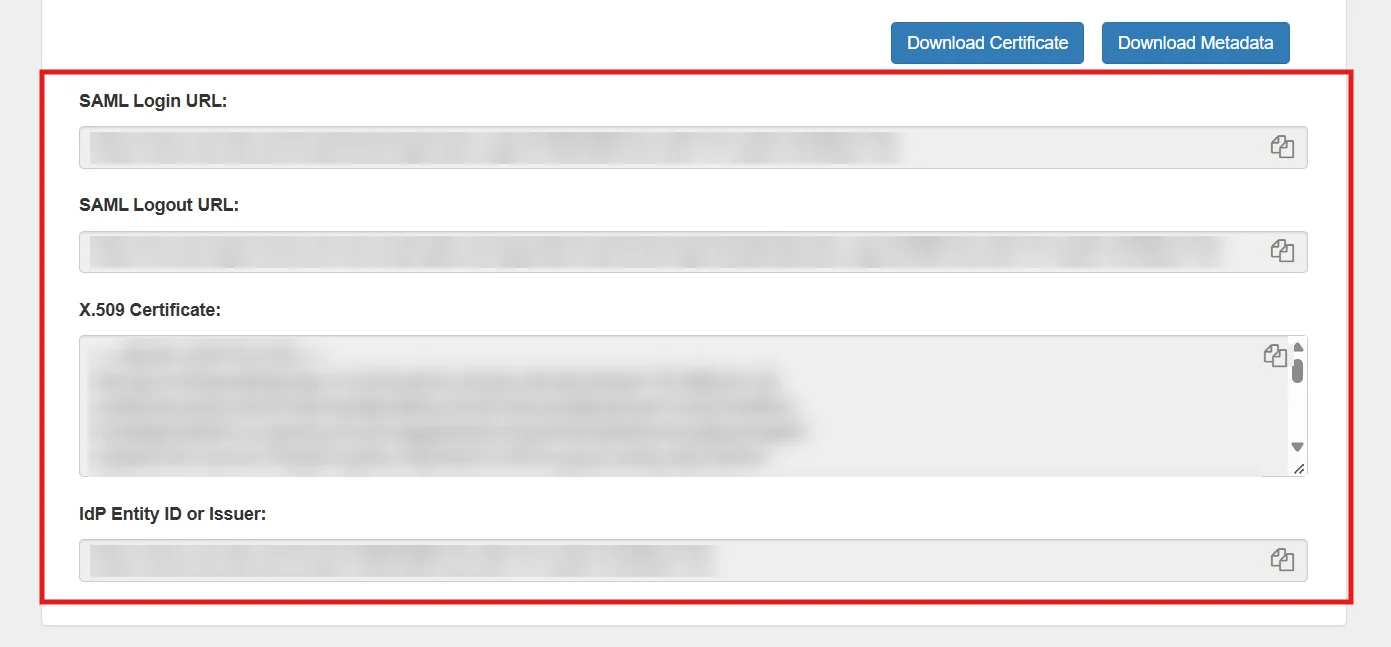 SSO using Shopify as IDP - Copy IDP Metadata