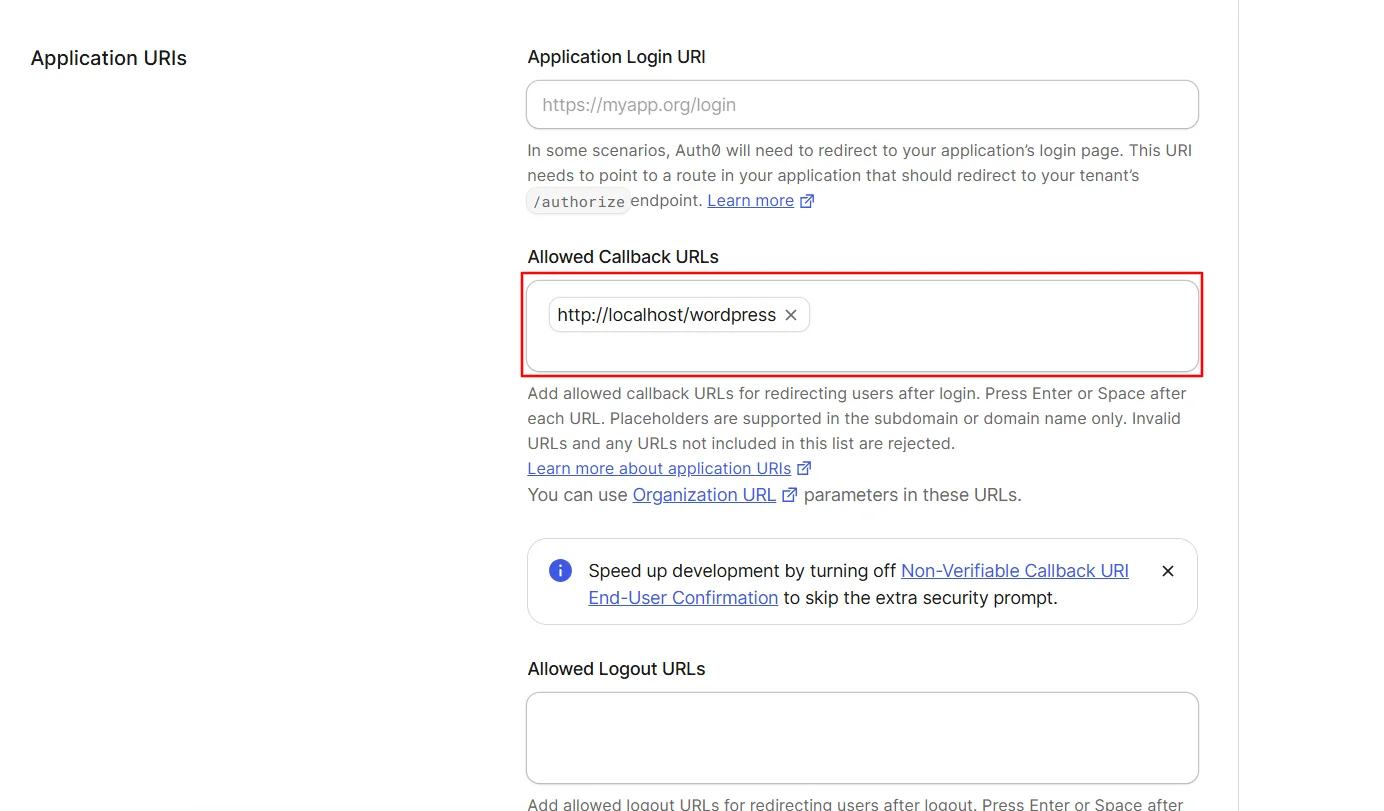 OAuth/OpenID/OIDC Single Sign-On (SSO), Auth0 SSO Login callback url